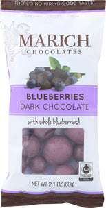 MARICH: Natural Chocolate Blueberries, 2.1 oz