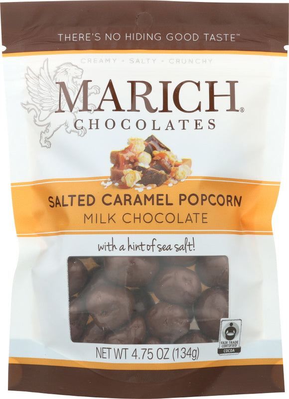 MARICH: Milk Chocolate Salted Caramel Popcorn, 4.75 oz