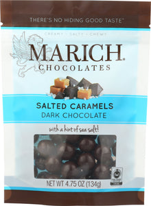 MARICH: Dark Chocolate Sea Salt Caramels Pouch 4.75 oz