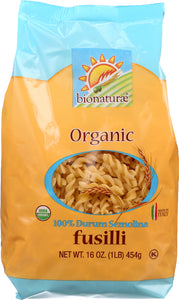 BIONATURAE: Organic Durum Semolina Pasta Fusilli , 16 oz