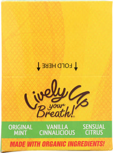 LIVELY UP YOUR BREATH: 3 Flavor Mixed Breath Freshener (4 Each Flavor), 12 Pieces