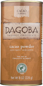 DAGOBA: Organic Chocolate Cacao Powder, 8 oz