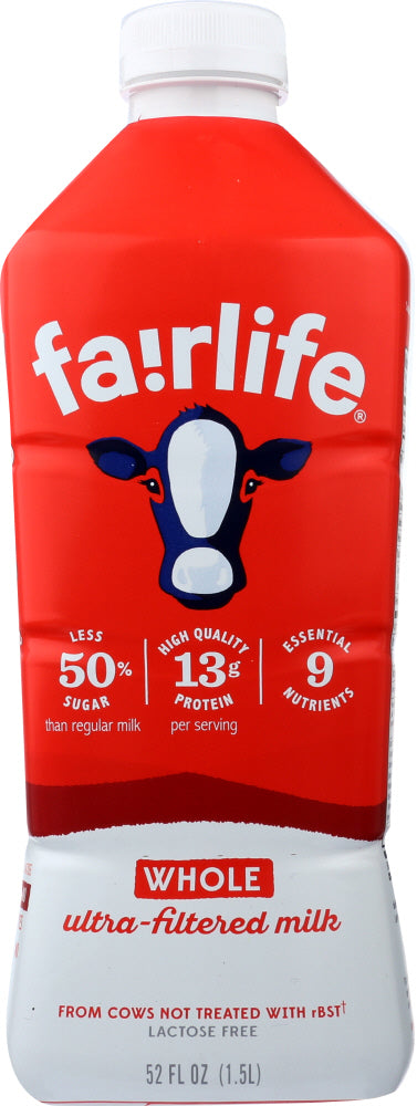 FAIRLIFE: Whole Ultra Filtered Milk, 52 fl oz