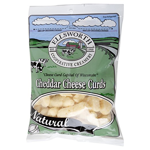 ELLSWORTH: Cheddar Cheese Curds Natural, 16 oz