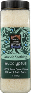 ONE WITH NATURE: Mineral Bath Salts Eucalyptus, 32 oz