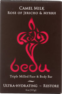 BEDU: Rose of Jericho and Myrrh Camel Milk Soap, 4 oz