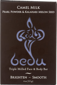 BEDU: Pearl Powder and Kalahari Melon Seed Camel Milk Soap, 4 oz