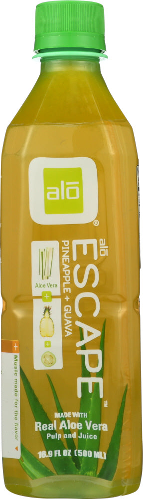 ALO: Escape Pineapple + Guava + Seabuckthorn Berry Aloe Vera Drink, 16.9 oz