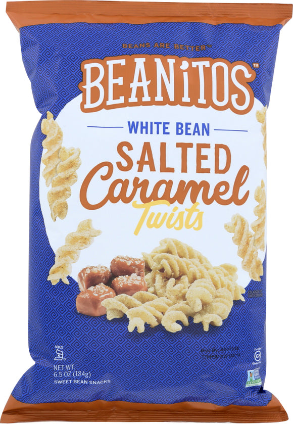 BEANITOS: White Bean Twists Salted Caramel 6.5 Oz