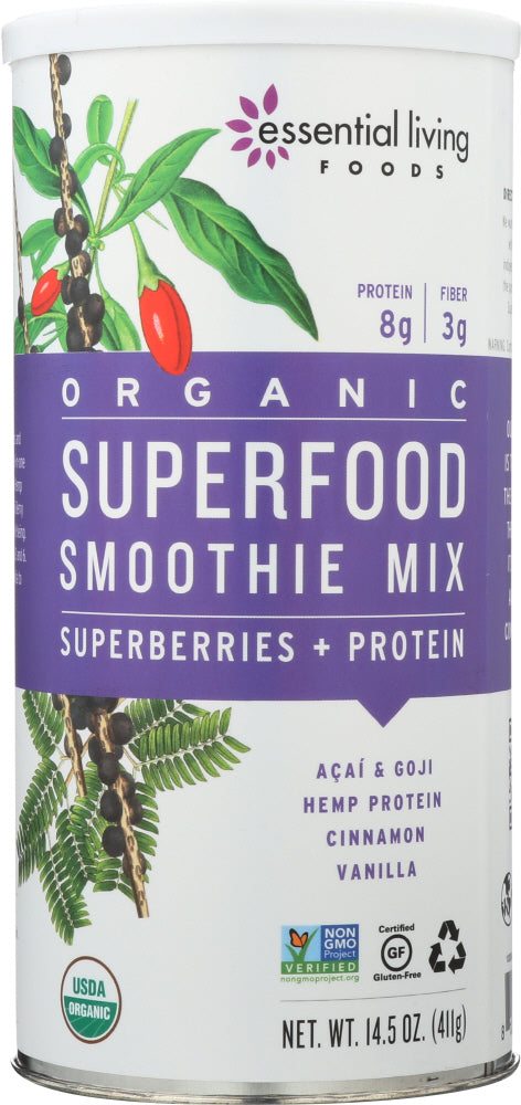 ESSENTIAL LIVING FOODS: Superfood Smoothie Mix Acai & Goji, 14.5 oz