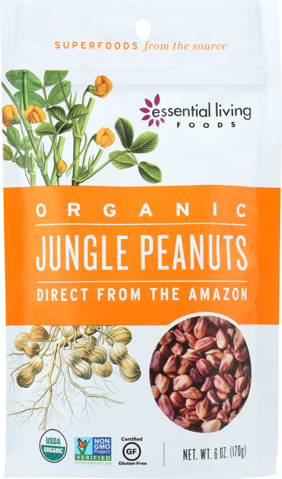 ESSENTIAL LIVING FOODS: Raw Jungle Peanuts, 6 oz