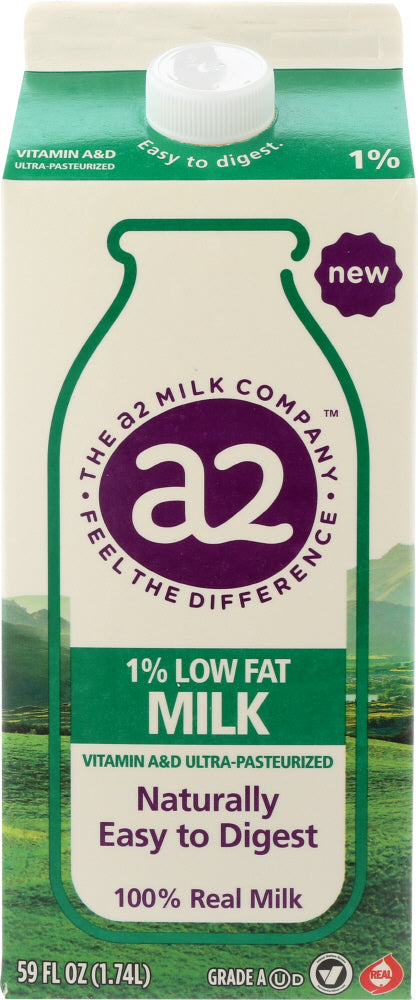 A2 MILK: Low Fat 1 Percent Milk, 59 oz