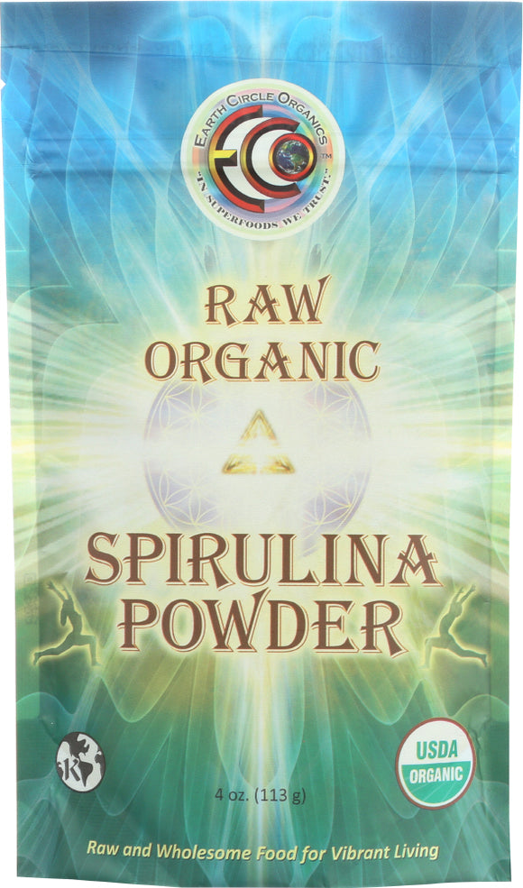 EARTH CIRCLE ORGANICS: Powder Spirulina Organic Raw, 4 oz