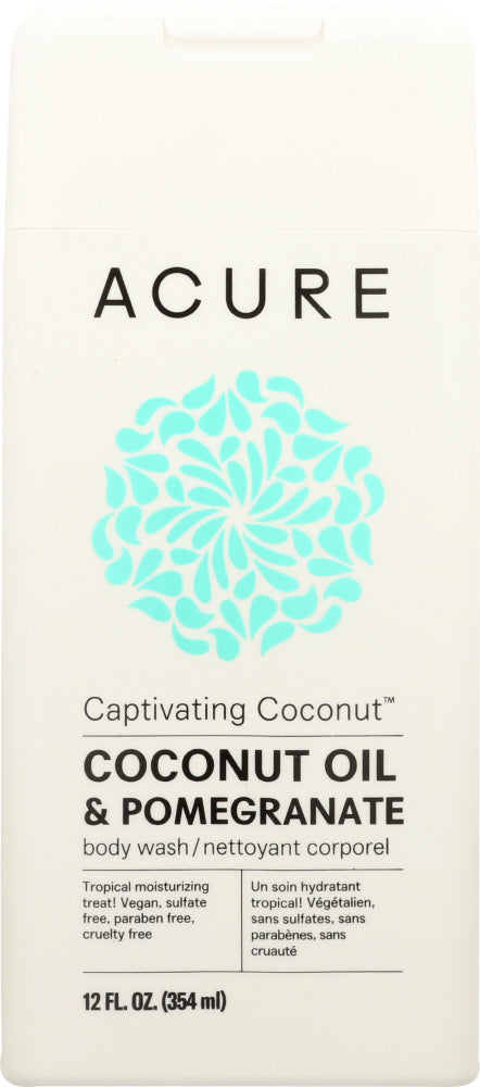 ACURE: Captivating Coconut Body Wash Coconut Oil & Pomegranate, 12 fl oz