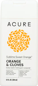 ACURE: Sublime Sweet Orange Body Wash Orange & Cloves, 12 fl oz