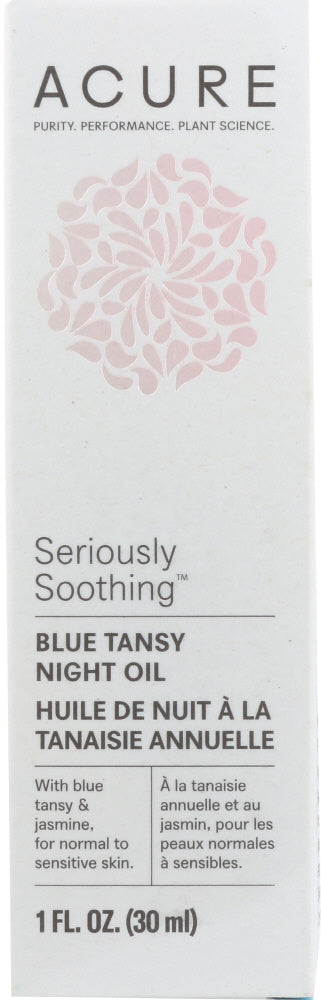 ACURE: Seriously Soothing Blue Tansy Facial Night Oil, 1 fl oz