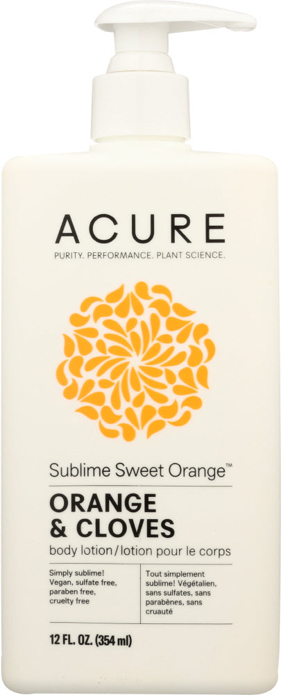 ACURE: Sublime Sweet Orange Body Lotion Orange & Cloves, 12 fl oz