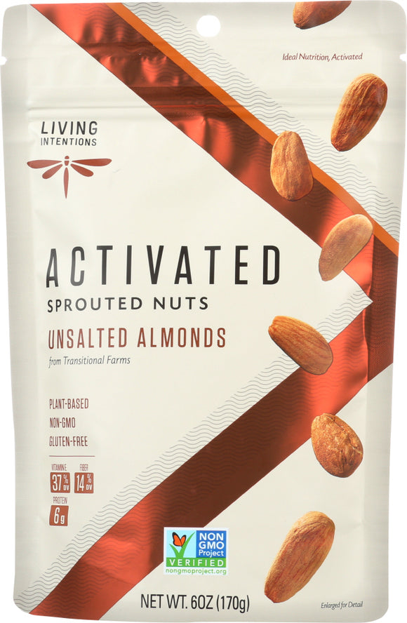 LIVING INTENTIONS: Almonds Unsalted, 6 oz