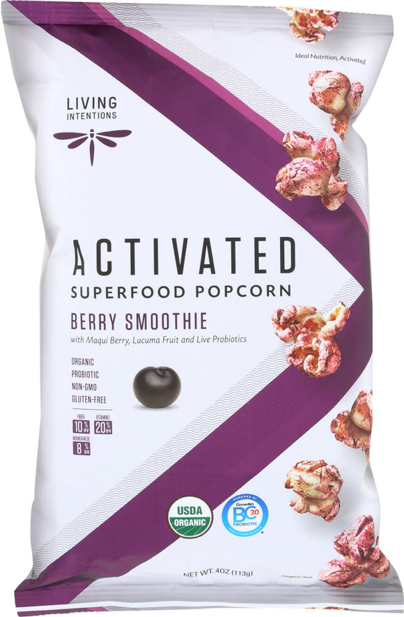 LIVING INTENTIONS: Popcorn Berry Smoothie, 4 oz