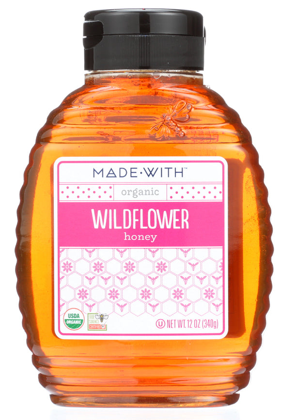 MADE WITH: Organic Wildflower Honey, 12 oz