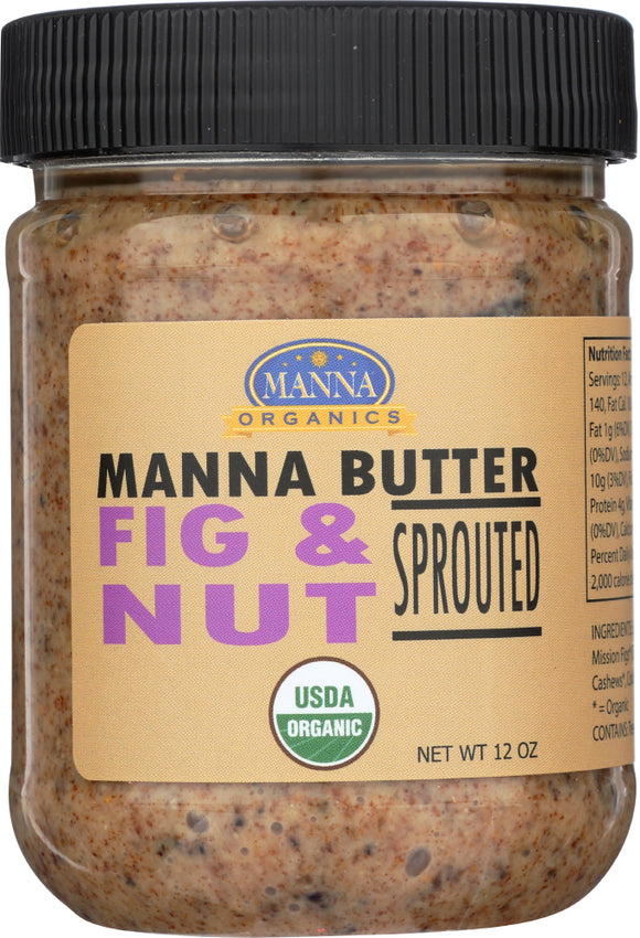 MANNA ORGANICS: Manna Butter Sprouted Fig & Nut, 12 oz