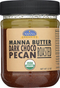 MANNA ORGANICS: Manna Butter Dark Chocolate Roasted Pecan, 12 oz