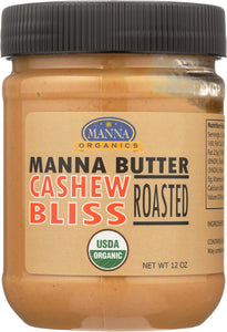 MANNA ORGANICS: Manna Butter Roasted Cashew Bliss, 12 oz