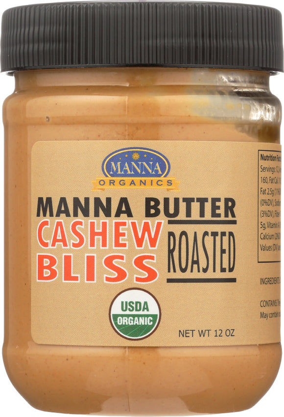 MANNA ORGANICS: Manna Butter Roasted Cashew Bliss, 12 oz