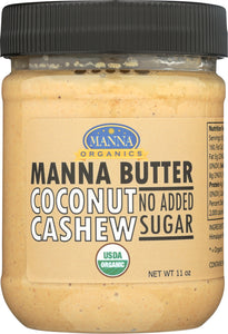 MANNA ORGANICS: Manna Butter Coconut Cashew Added No Sugar, 11 oz