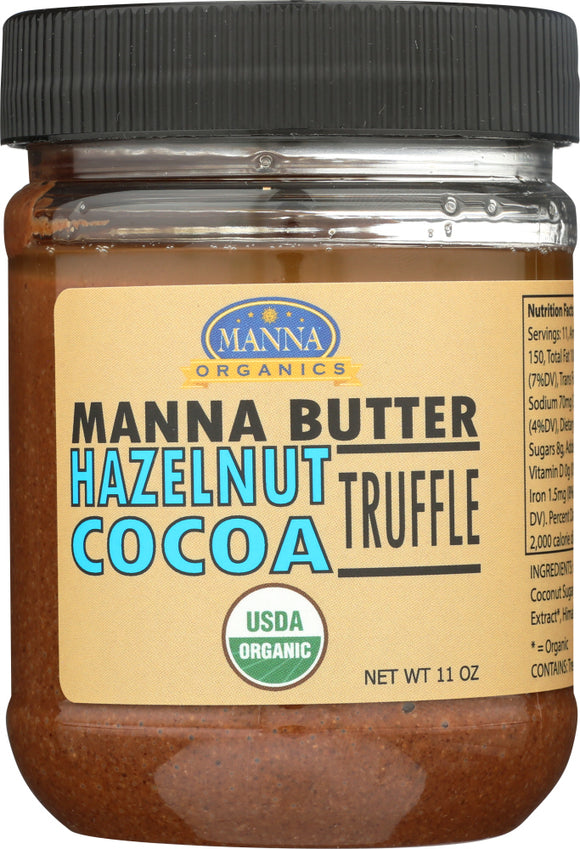 MANNA ORGANICS: Manna Butter Hazelnut Cocoa Truffle, 11 oz