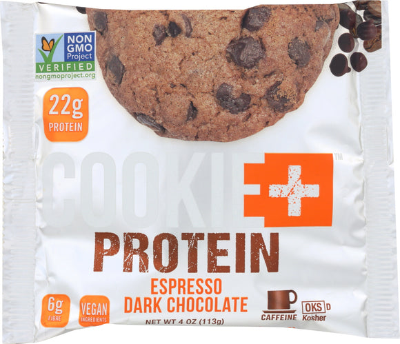 COOKIEPLUSPROTEIN: Cookie Protein Espresso Dark Chocolate, 4 oz