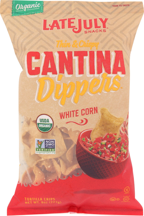 LATE JULY: Chips White Corn Organic Cantina Dippers, 8 oz