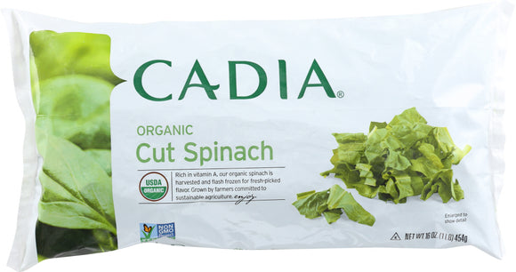CADIA: Organic Cut Spinach, 16 oz