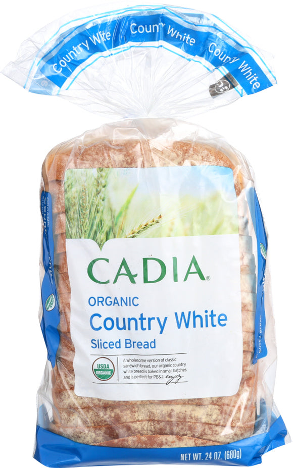 CADIA: Organic Country White Sliced Bread, 24 oz