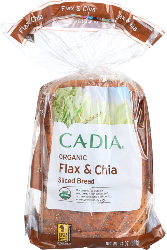 CADIA: Organic Flax & Chia Sliced Bread, 24 oz