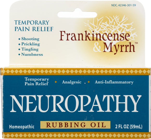 FRANKINCENSE & MYRRH: Rubbing Oil Neuropathy, 2 oz