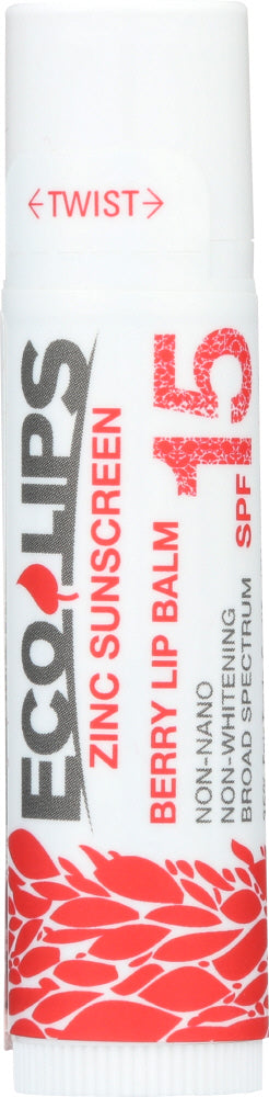 ECO LIPS: Zinc SPF 15 Berry Lip Balm, 0.15 oz