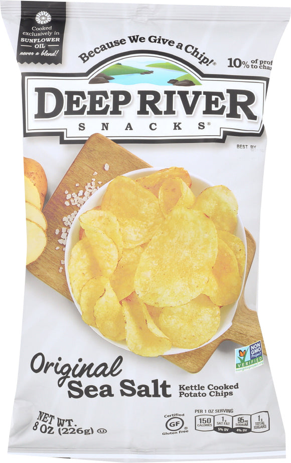 DEEP RIVER: Original Salted Kettle Chips, 8oz