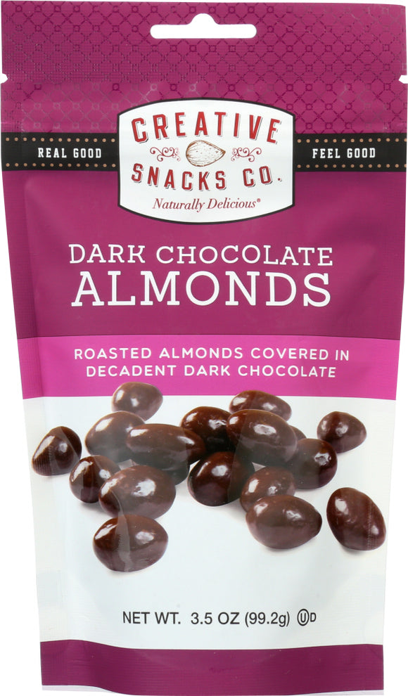 CREATIVE SNACK: Dark Chocolate Almonds, 3.5 oz