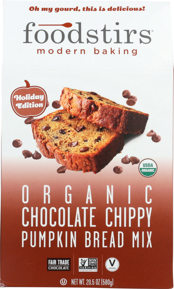 FOODSTIRS: Mix Chocolate Chippy Pumpkin Bread, 20.5 oz