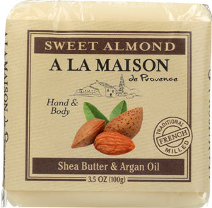 A LA MAISON DE PROVENCE: Sweet Almond Mini Soap Bar, 3.5 oz