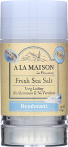 A LA MAISON DE PROVENCE: Deodorant Fresh Sea Salt, 2.4 oz