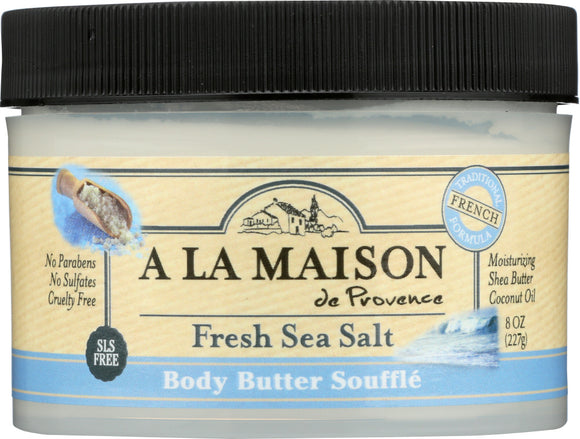 A LA MAISON DE PROVENCE: Body Butter Soufflé Fresh Sea Salt, 8 oz