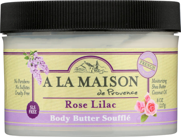 A LA MAISON DE PROVENCE: Body Butter Souffle Rose Lilac, 8 oz