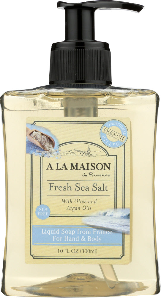 A LA MAISON DE PROVENCE: Liquid Soap For Hands & Body Fresh Sea Salt, 10 fl oz