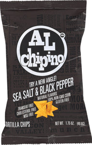 AL CHIPINO: Chip Tortilla Sea Salt Black Pepper, 1.75 oz