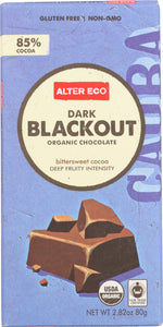 ALTER ECO: Organic Chocolate Dark Blackout, 2.82 oz