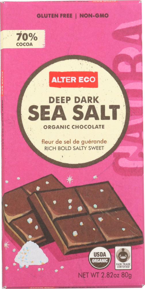 ALTER ECO: Chocolate Organic Deep Dark Sea Salt, 2.82 oz