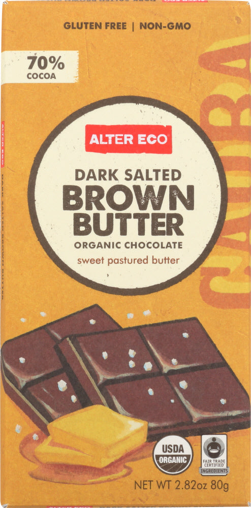 ALTER ECO: Organic Chocolate Dark Salted Brown Butter, 2.82 oz