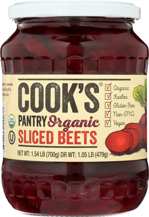 COOKS PANTRY: Organic Sliced Beets, 24.7 oz